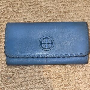 Tory Burch Blue Leather Wallet